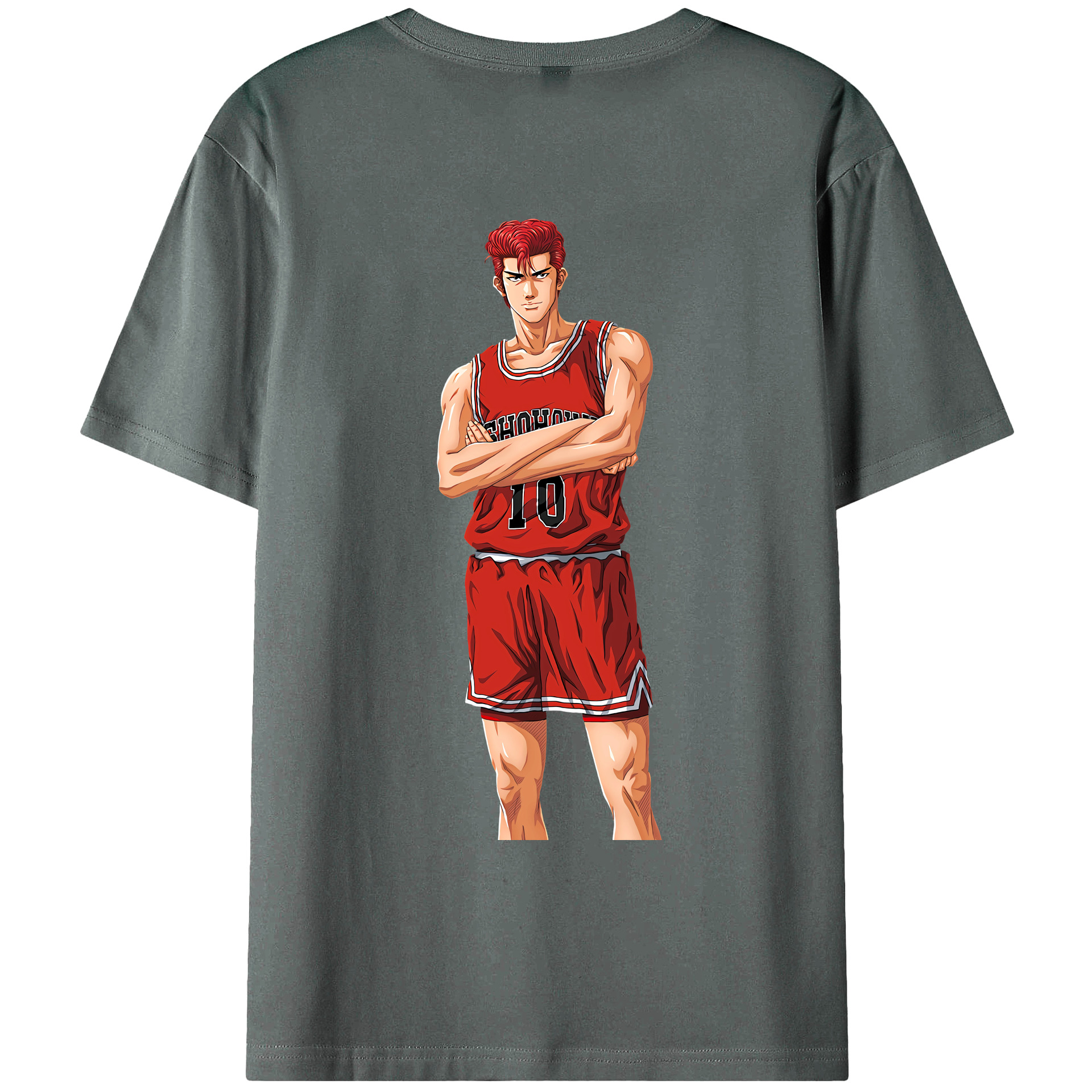 （画像用） SLAM DUNK／スラムダンク 綿100％ メンズ半袖Tシャツ（バックプリント） 通気性